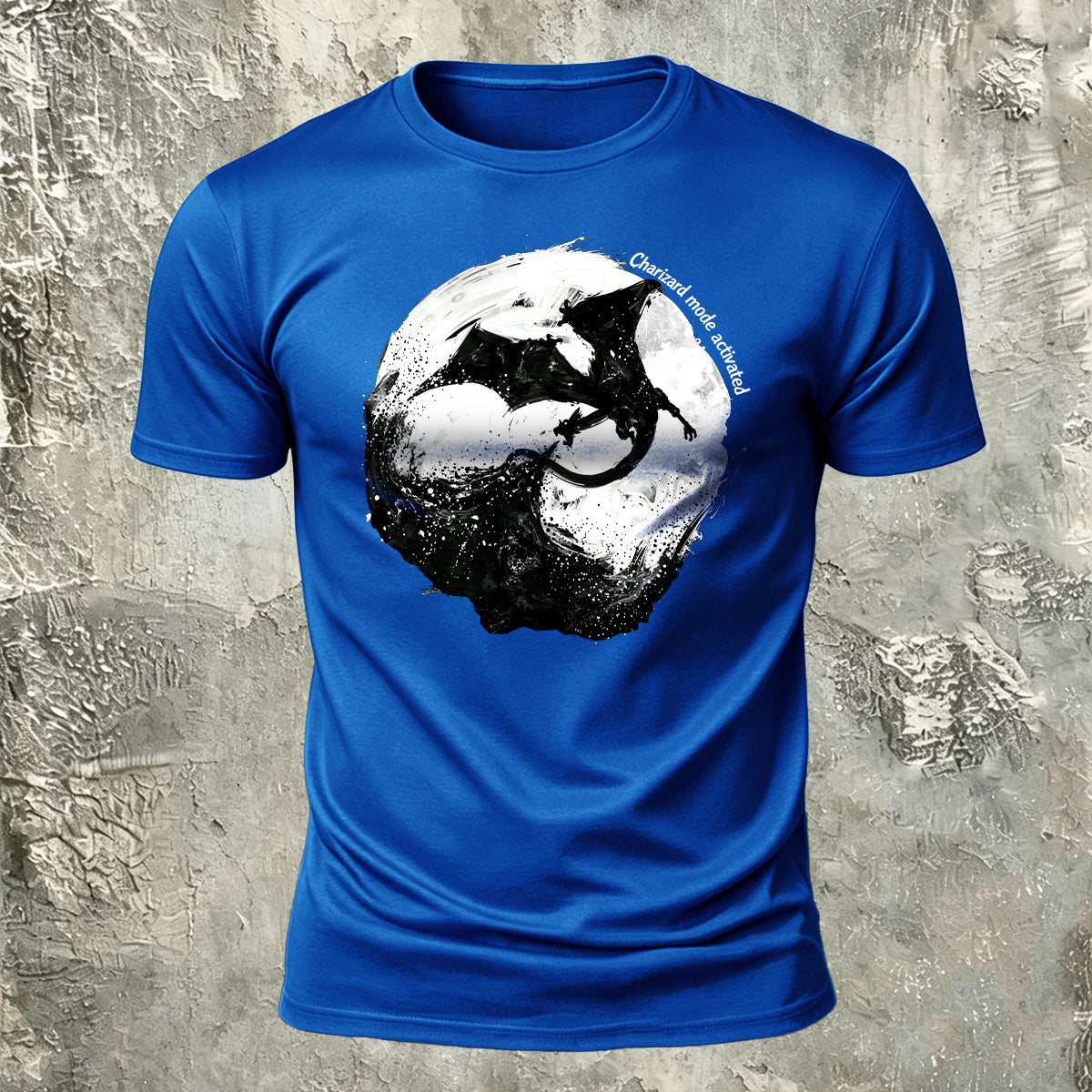 Dark Bat Print Cotton Casual T-Shirt