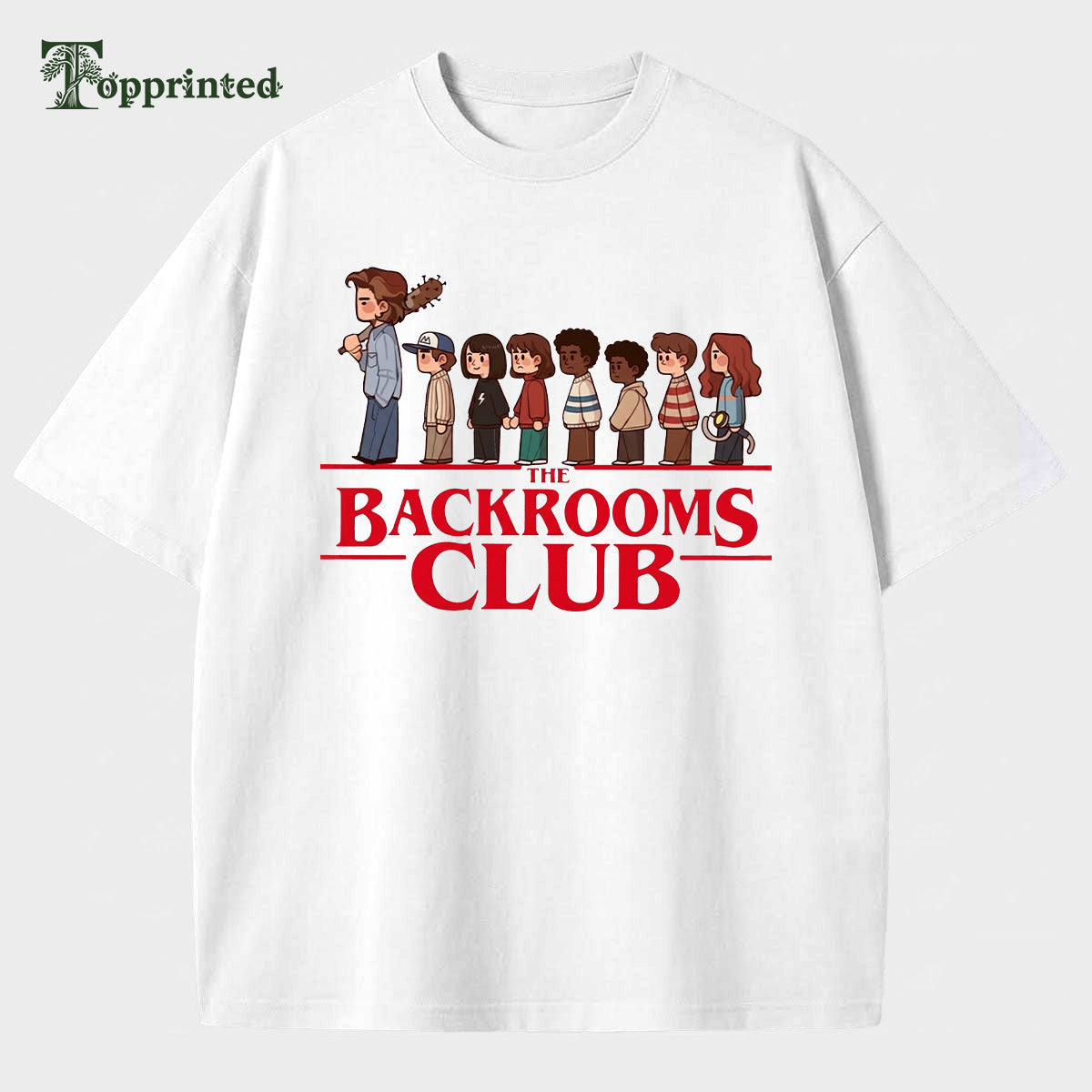 Backrooms Club Casual Cotton Made T-shirt