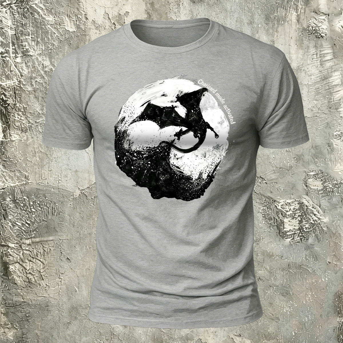 Dark Bat Print Cotton Casual T-Shirt