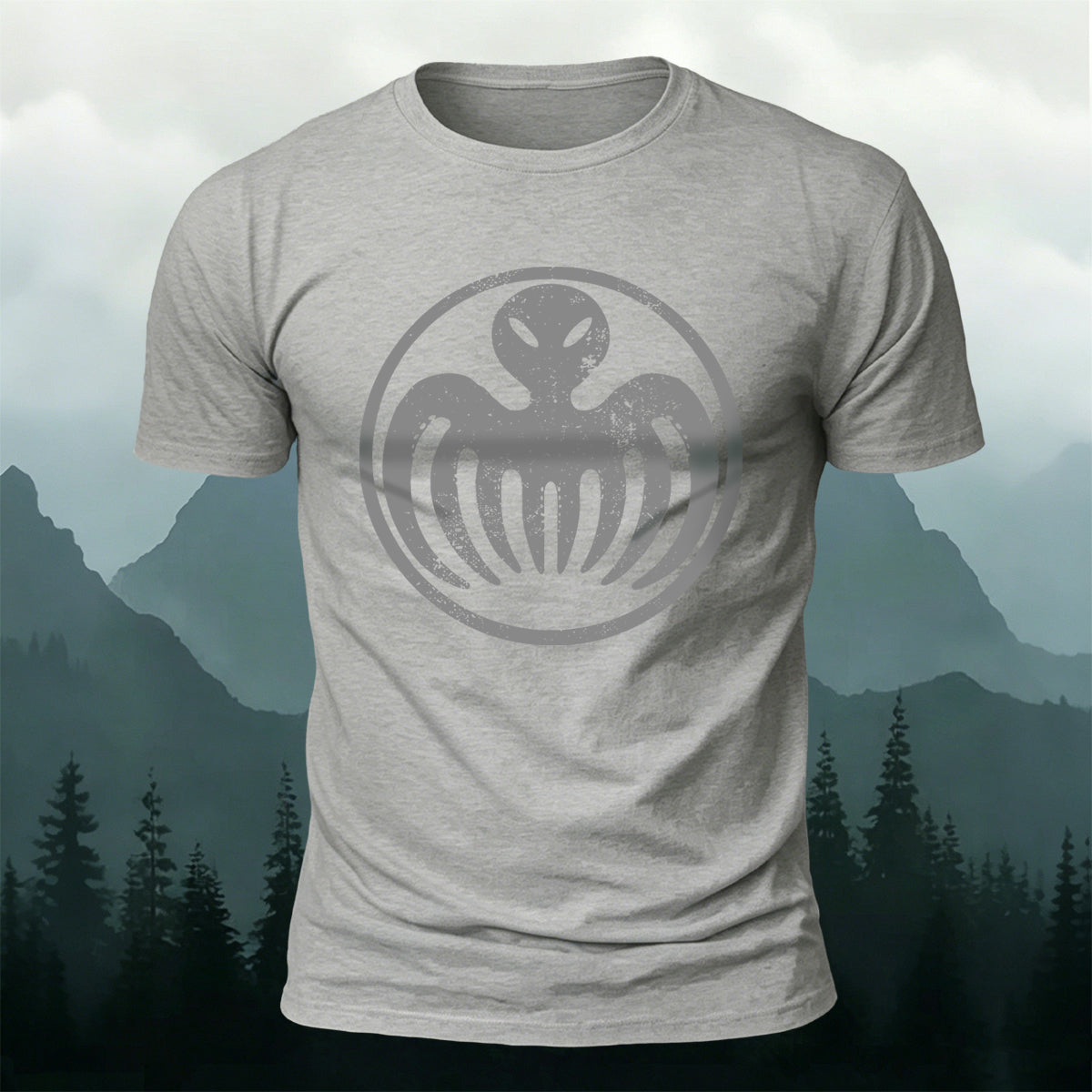 Funny Octopus Totem Print Casual Outdoor Cotton T-Shirt