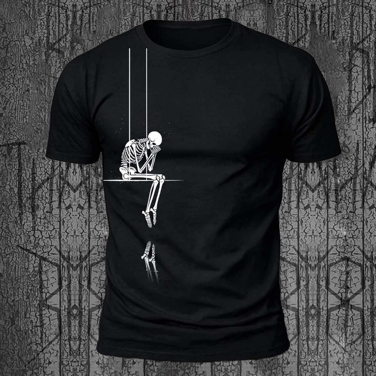 Creative Skull Print Trendy Premium Cotton T-Shirt