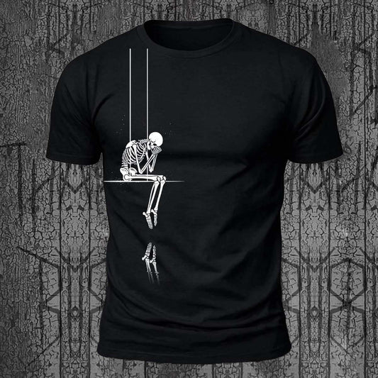 Creative Skull Print Trendy Premium Cotton T-Shirt