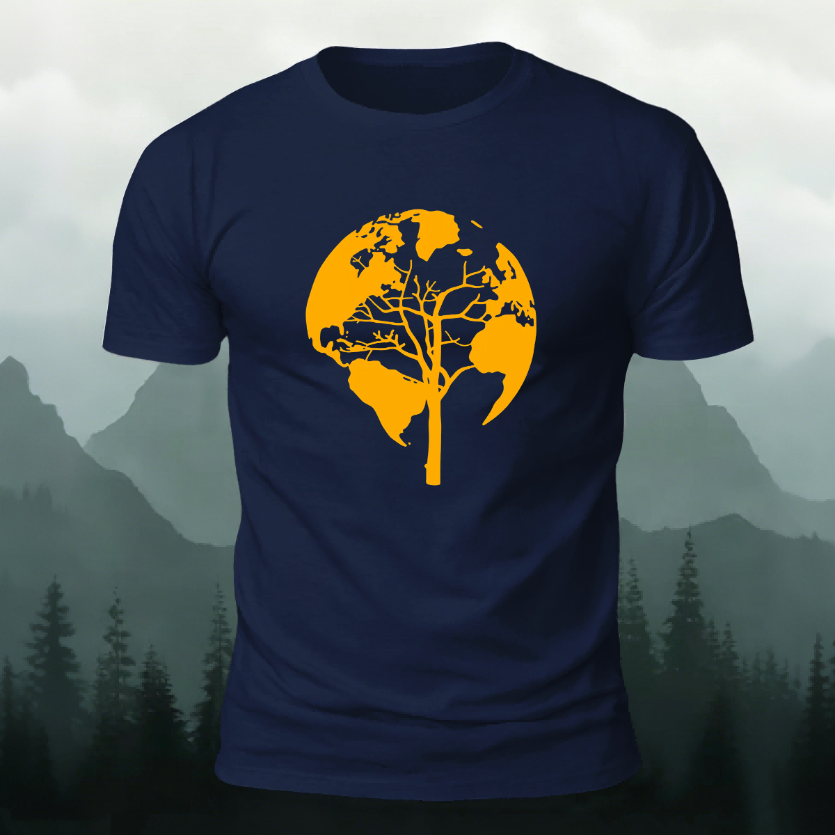 Tree and Earth Casual Premium Cotton T-shirt