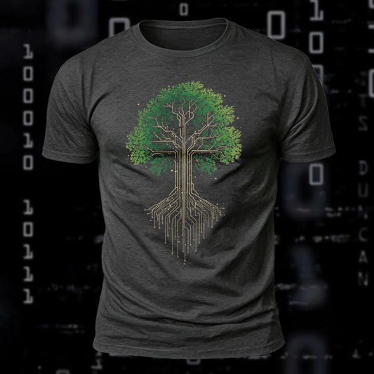 DTG Digital Tree Printed Short Sleeve T-Shirt
