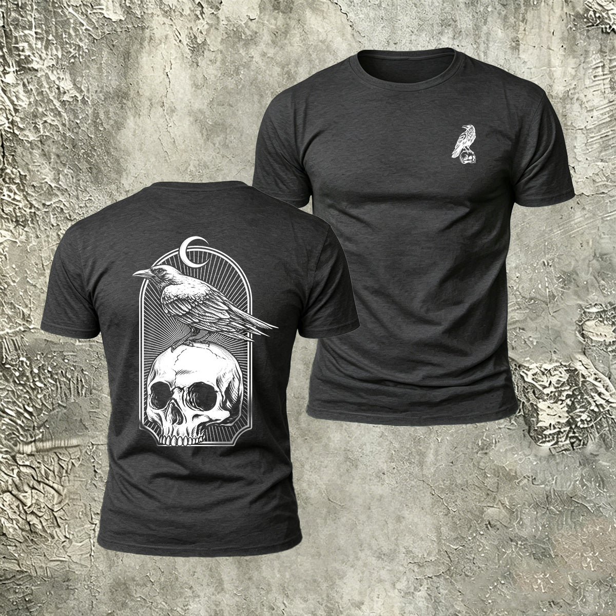 Skull Bird Casual Premium Cotton T-Shirt