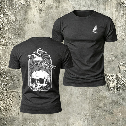 Skull Bird Casual Premium Cotton T-Shirt
