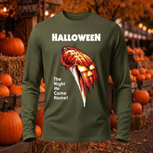 Premium Cotton Halloween Classic Horror Movie Long Sleeve T-Shirt