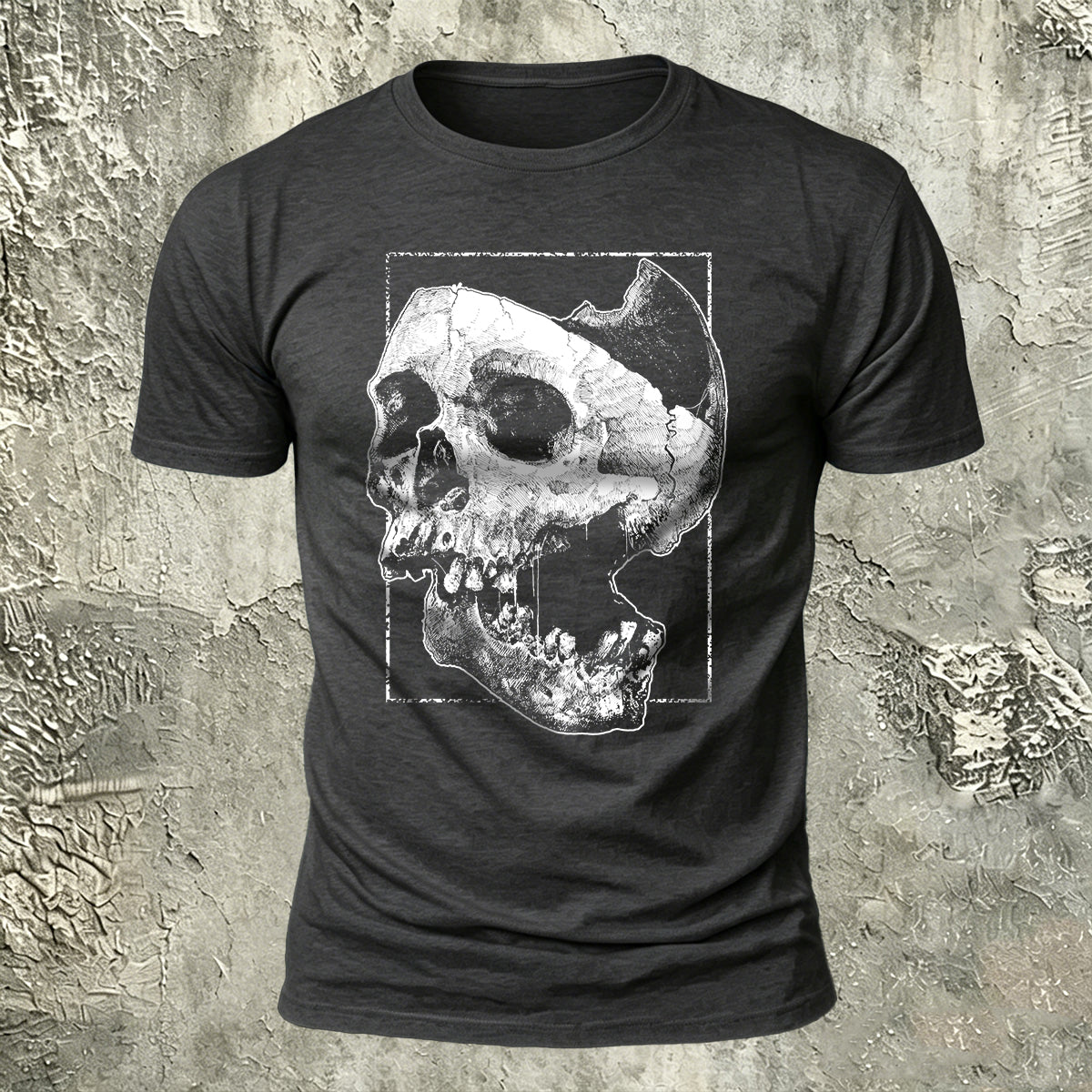 Skull Print Dark Casual Breathable T-Shirt