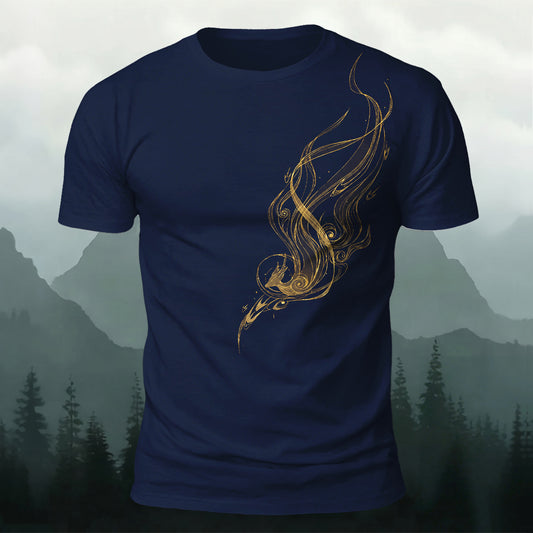 DTG Golden Deer Printed Short Sleeve T-Shirt