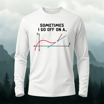 Funny Math-Print Long-Sleeve T-Shirt
