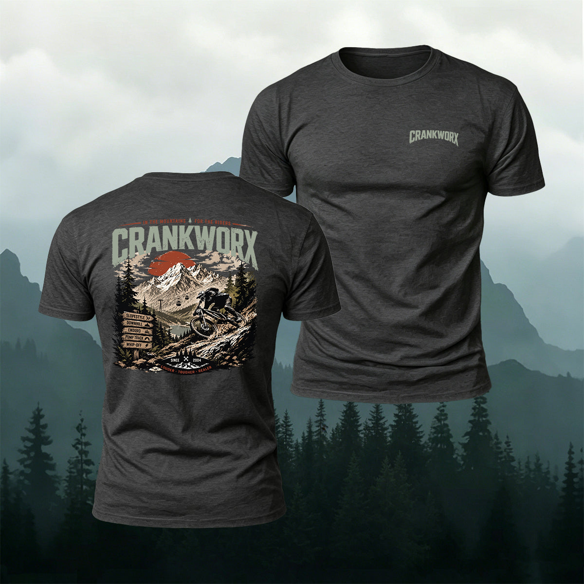 Mountain Cycling Print Trend Breathable T-Shirt