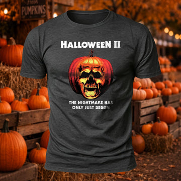 Halloween II The Nightmare Has Only Just Begun Printed Short Sleeve T-Shirt