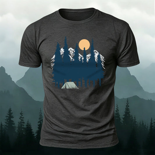Outdoor Camping Print Breathable Comfortable Tee