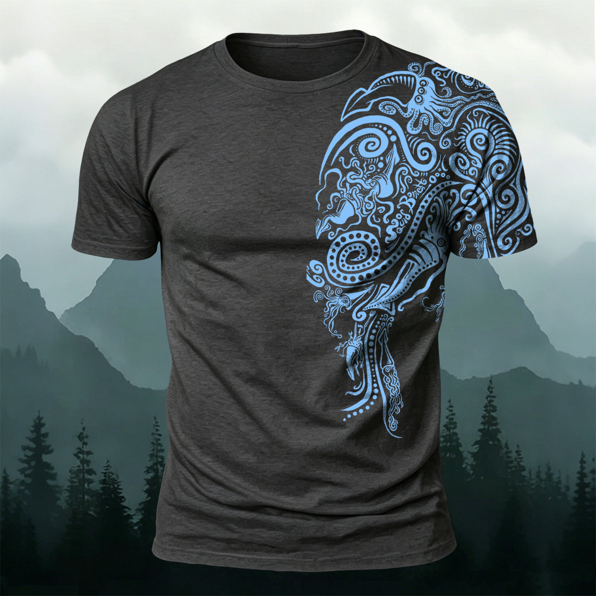 Marine Animal Graphic Fashion Casual T-Shirt