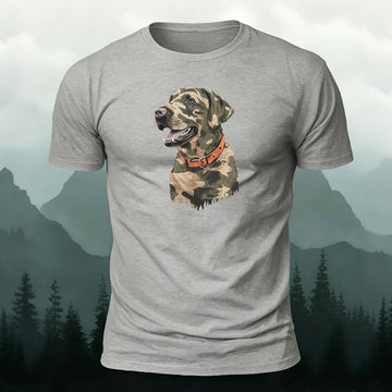 Premium Cotton Camo Dog Printed T-Shirt