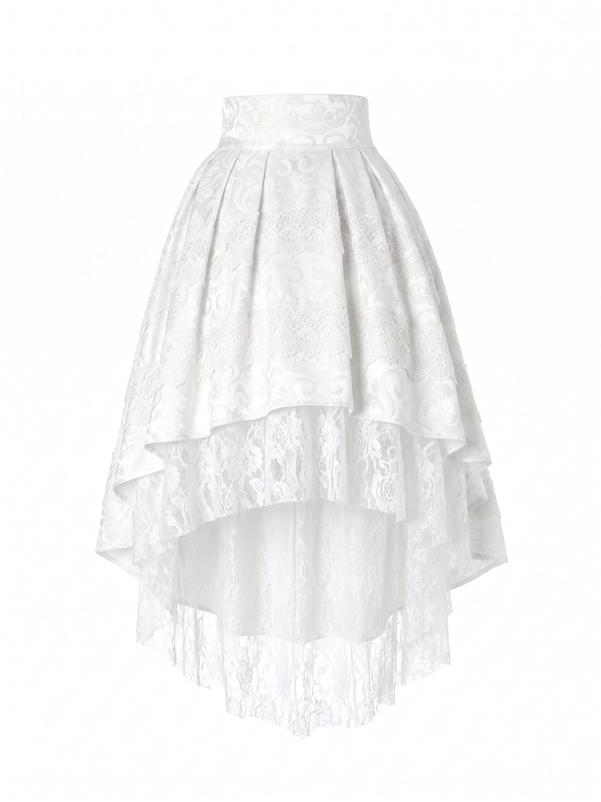 Women's Black Gothic-Style Heavy-Duty Lace Skirt