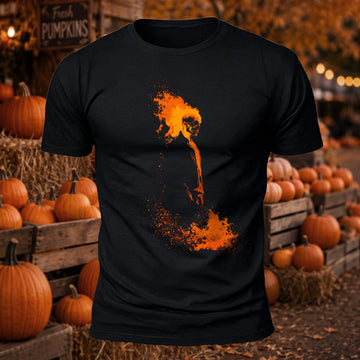 DTG Buring Skull Rider Printed T-Shirt