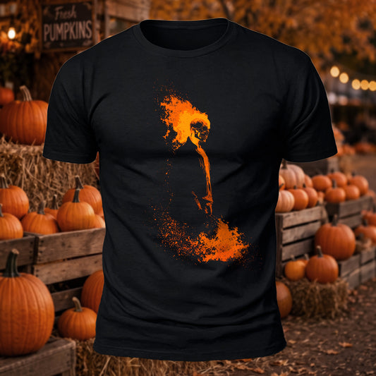 DTG Buring Skull Rider Printed T-Shirt