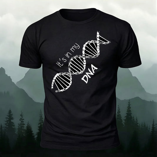 Soft Cotton DNA Structural Print Crew Neck T-Shirt