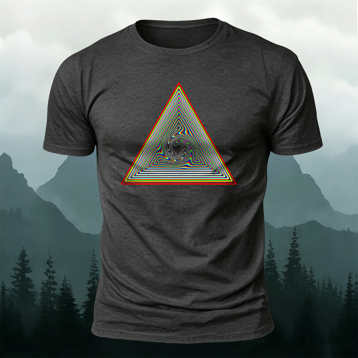 Premium Cotton Artistic Geometric Street Casual Tee