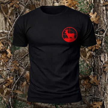 Aim At The Deer Printed Short Sleeve T-Shirt