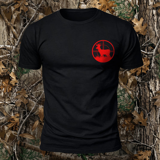 Aim At The Deer Printed Short Sleeve T-Shirt