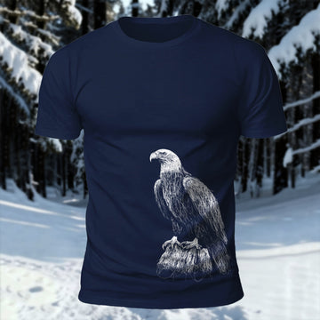 DTG Eagle Line Art Printed Short Sleeve T-Shirt