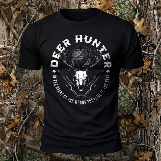 DTG Deer Hunter Printed Short Sleeve T-Shirt