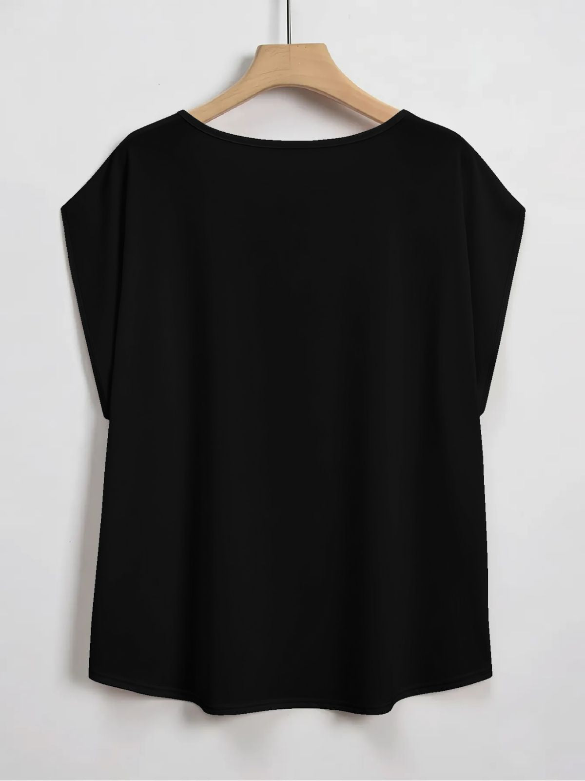 Gothic Skull Optical Illusion Print V-Neck T-Shirt