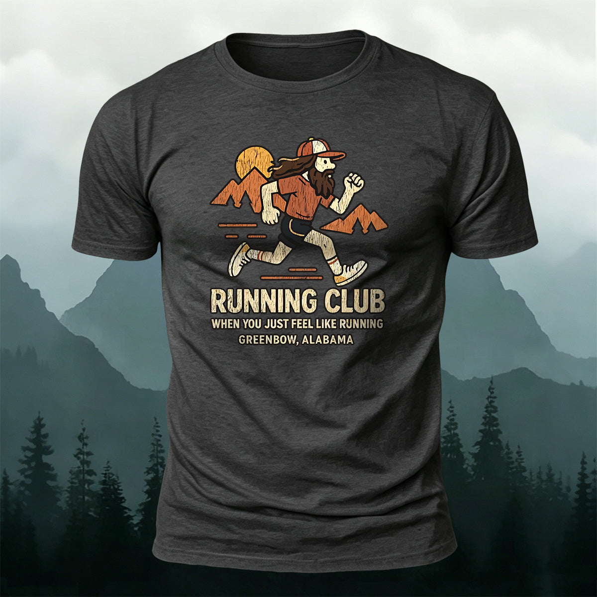 Vintage Running Casual Premium Cotton T-Shirt
