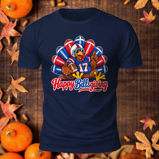 Happy Billsgiving Printed Short Sleeve T-Shirt
