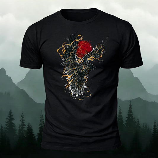Combed Cotton Mythic Raven Graphic Tee