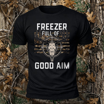 Freezer Full Of Good Aim Printed Short Sleeve T-Shirt
