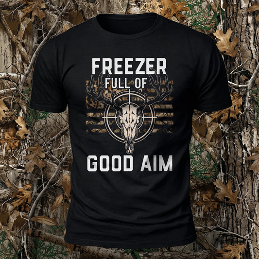Freezer Full Of Good Aim Printed Short Sleeve T-Shirt