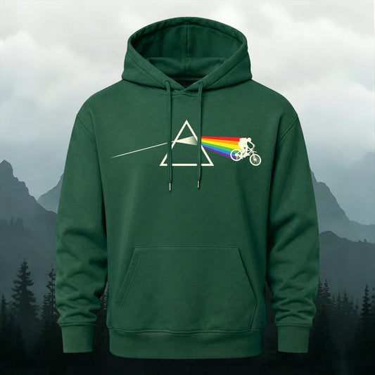 Bicycle Refraction Printed Casual Hoodie Sweatshirt