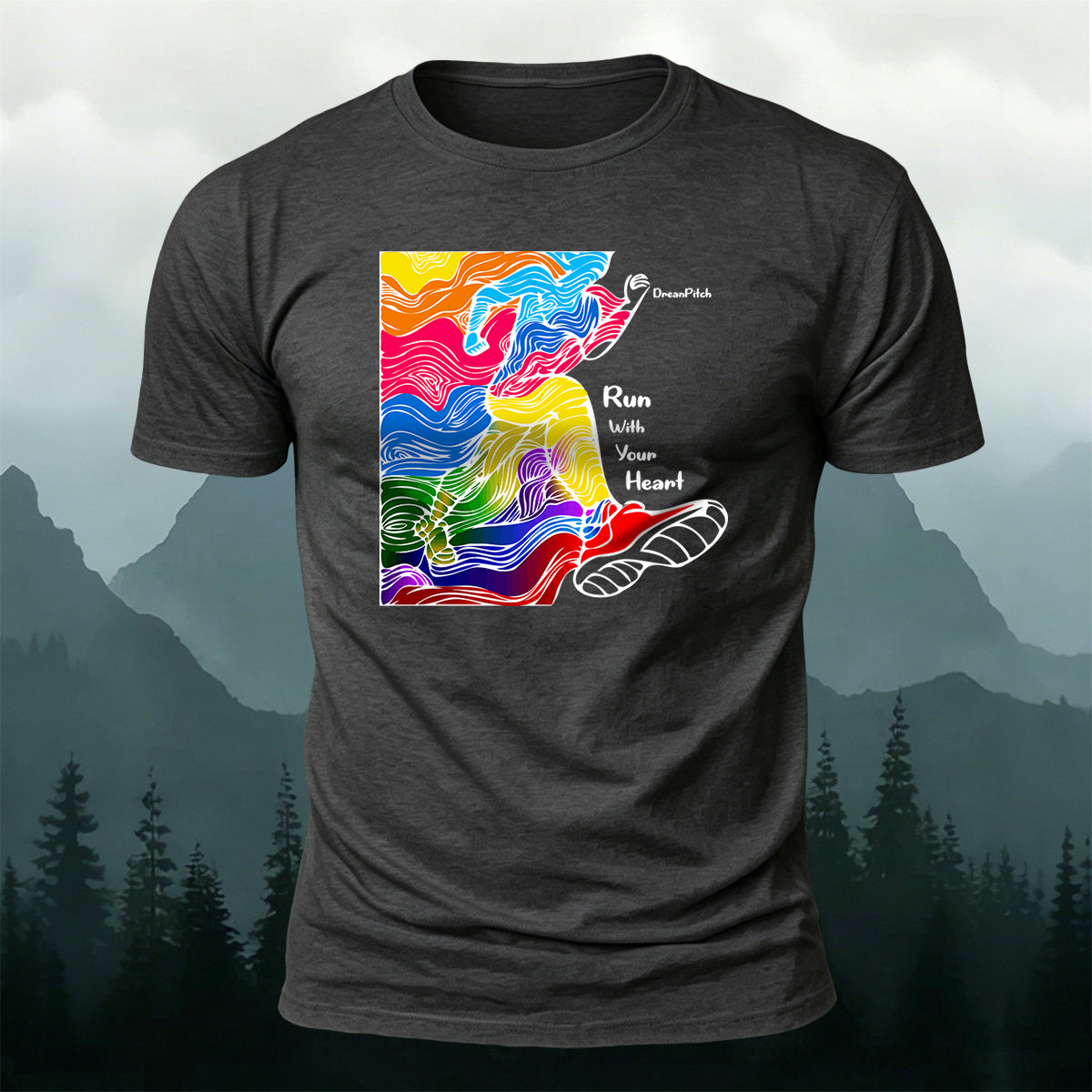 Running Enthusiasts Printed Casual Breathable Tee