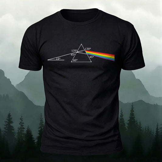 Premium Cotton Triangle Rainbow Printed T-Shirt
