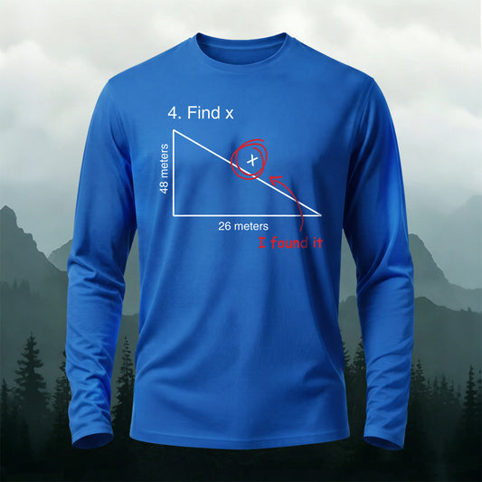 Find X Funny Math Casual Long-Sleeve 100% Cotton T-Shirt