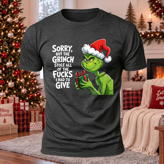 Sorry Christmas Printed Casual Short Sleeve T-Shirt