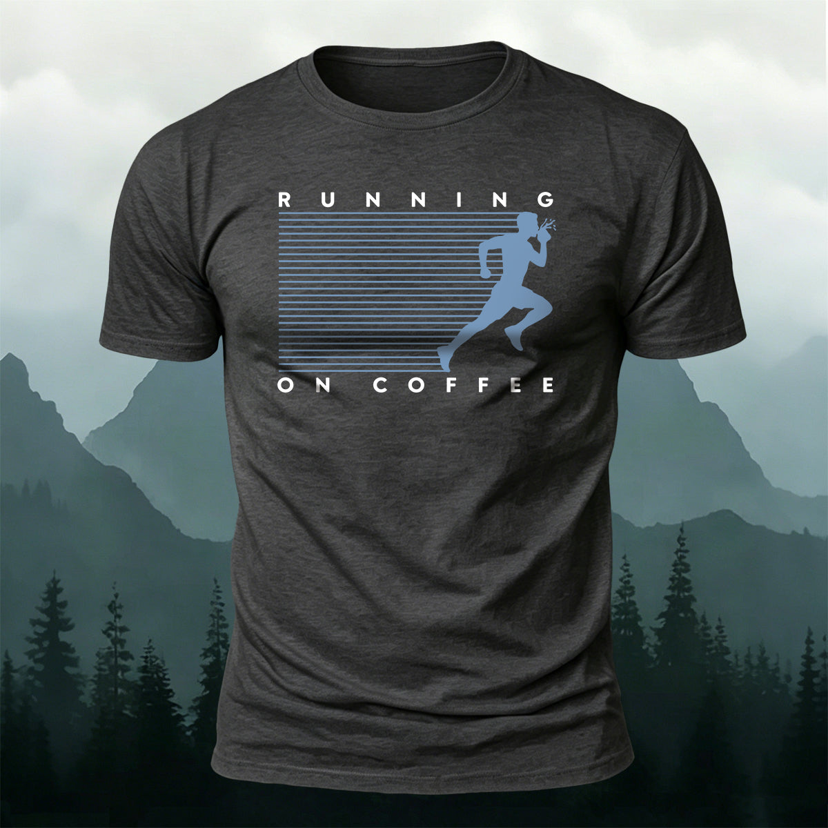 Running Print Classic Casual Skin-Friendly T-Shirt