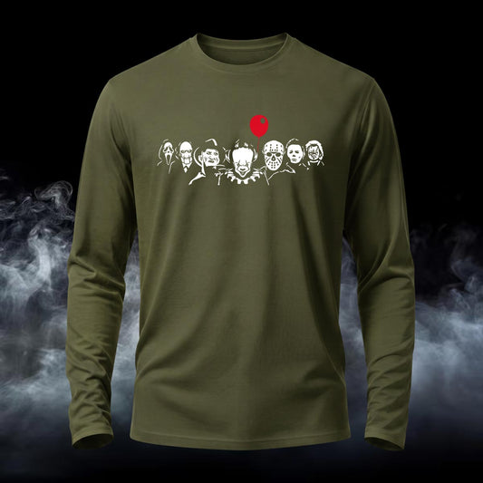 Horror Movie All Star Printed Long Sleeve T-Shirt