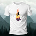 Outdoor Rock Climbing Art Print Casual Cotton T-Shirt