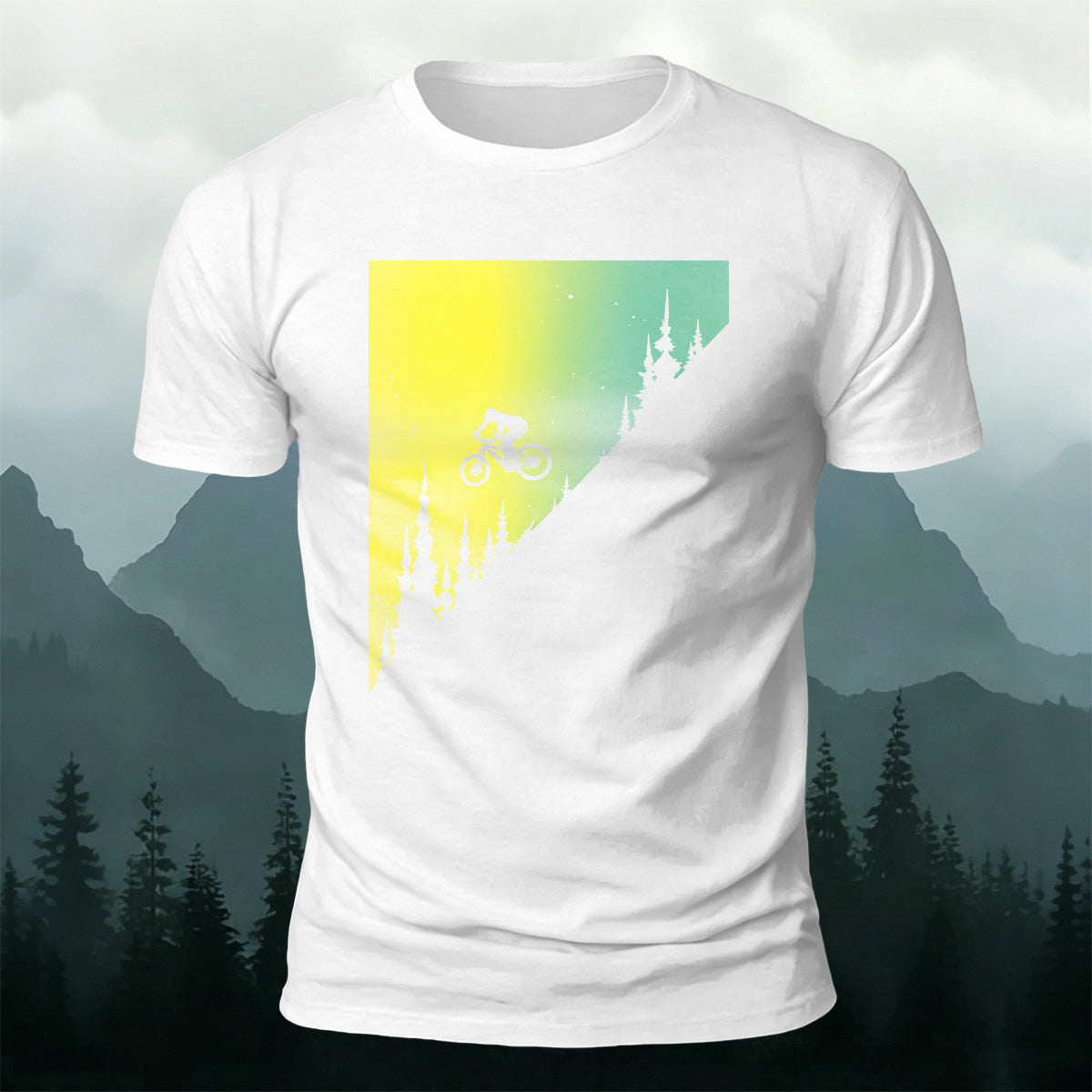 Cycling Adventure Outdoor Casual Soft-touch Feel Tee White