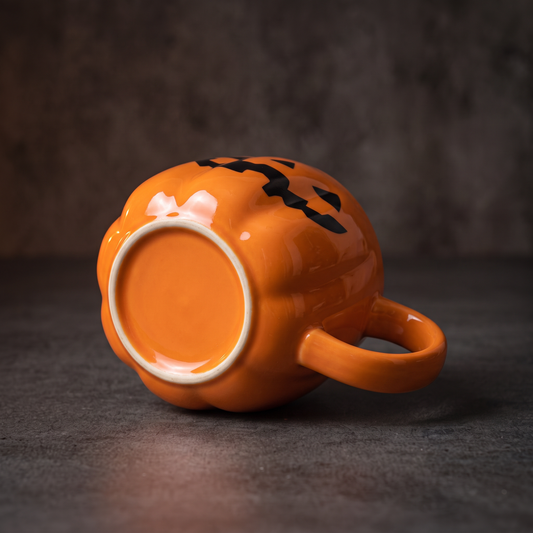 Ceramic Pumpkin Face Halloween Mug