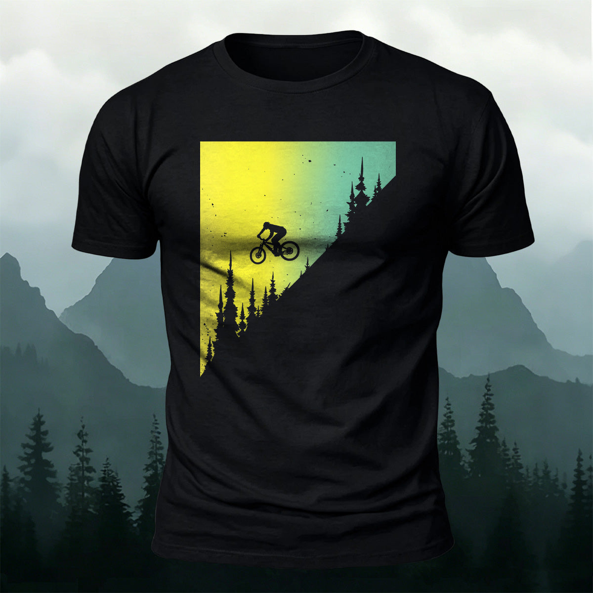 Cycling Adventure Outdoor Casual Soft-touch Feel Tee Black