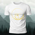 Minimalist Geometric Pattern Breathable Material T-shirt