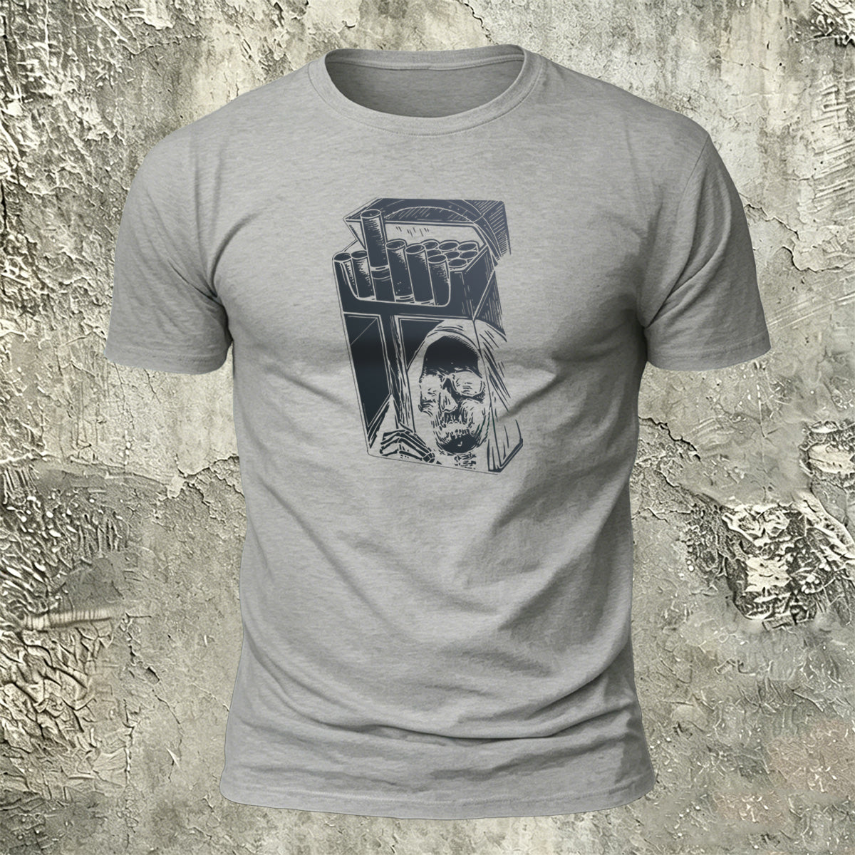 Vintage Cigarette Case Skull Street Fashion T-Shirt