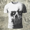 Vintage Dark Skull Print Casual T-Shirt