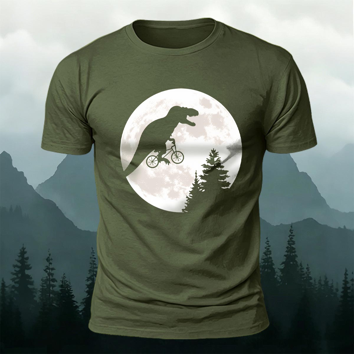 Fun Dinosaur Pattern Print Skin-friendly Cotton T-shirt