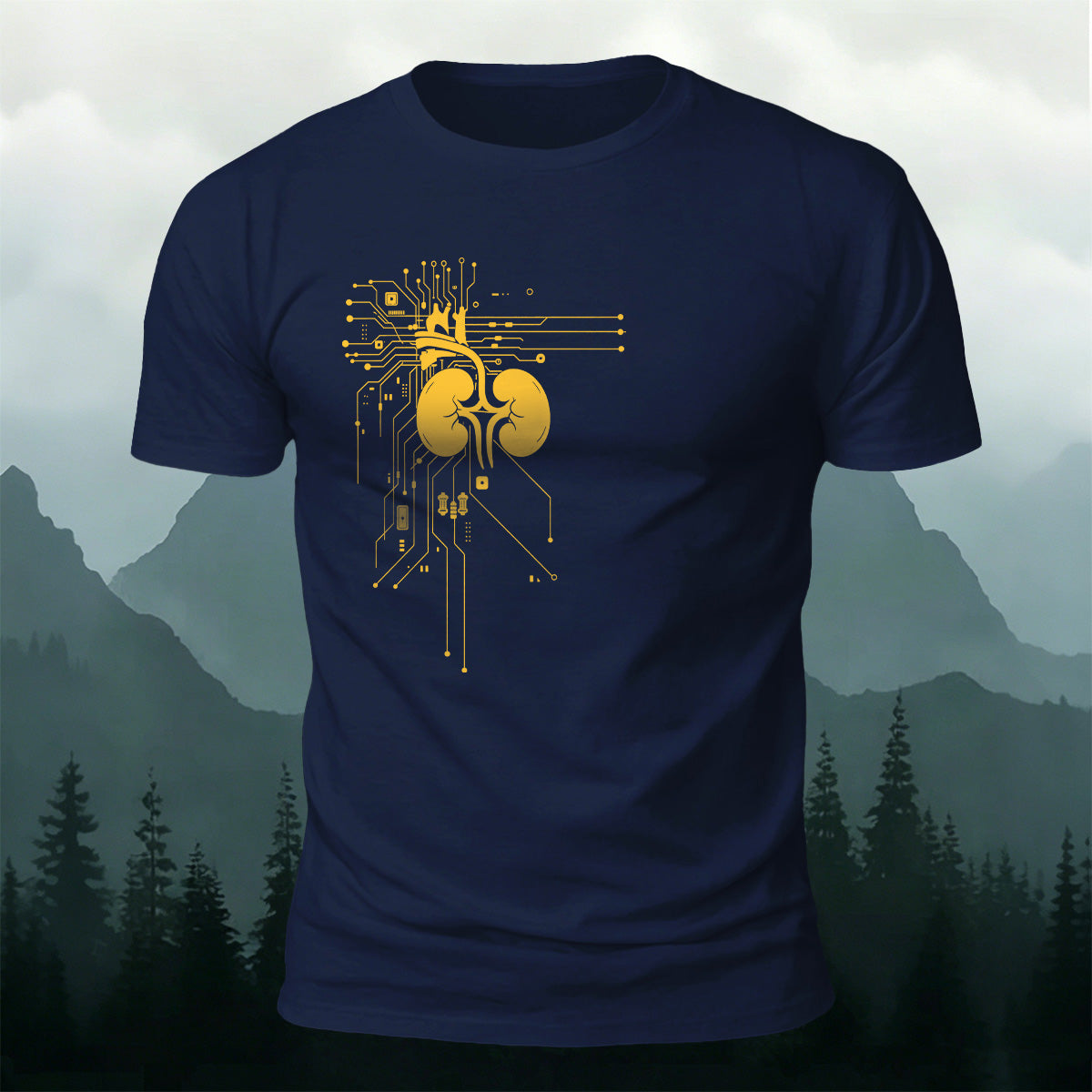 Kidney Chip Graphic Cyberpunk Premium Cotton Tee